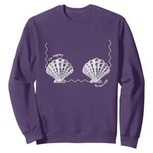 Seashell Bra Sweatshirt Mermaid Cute Summer Beach Vacation TS10 Purple Print Your Wear