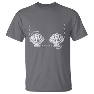 Seashell Bra T Shirt Mermaid Cute Summer Beach Vacation TS10 Charcoal Print Your Wear