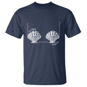 Seashell Bra T Shirt Mermaid Cute Summer Beach Vacation TS10 Navy Print Your Wear