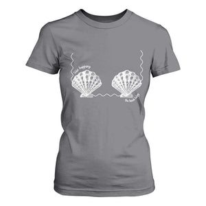 Seashell Bra T Shirt For Women Mermaid Cute Summer Beach Vacation TS10 Charcoal Print Your Wear