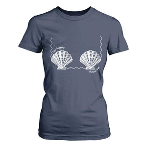 Seashell Bra T Shirt For Women Mermaid Cute Summer Beach Vacation TS10 Navy Print Your Wear