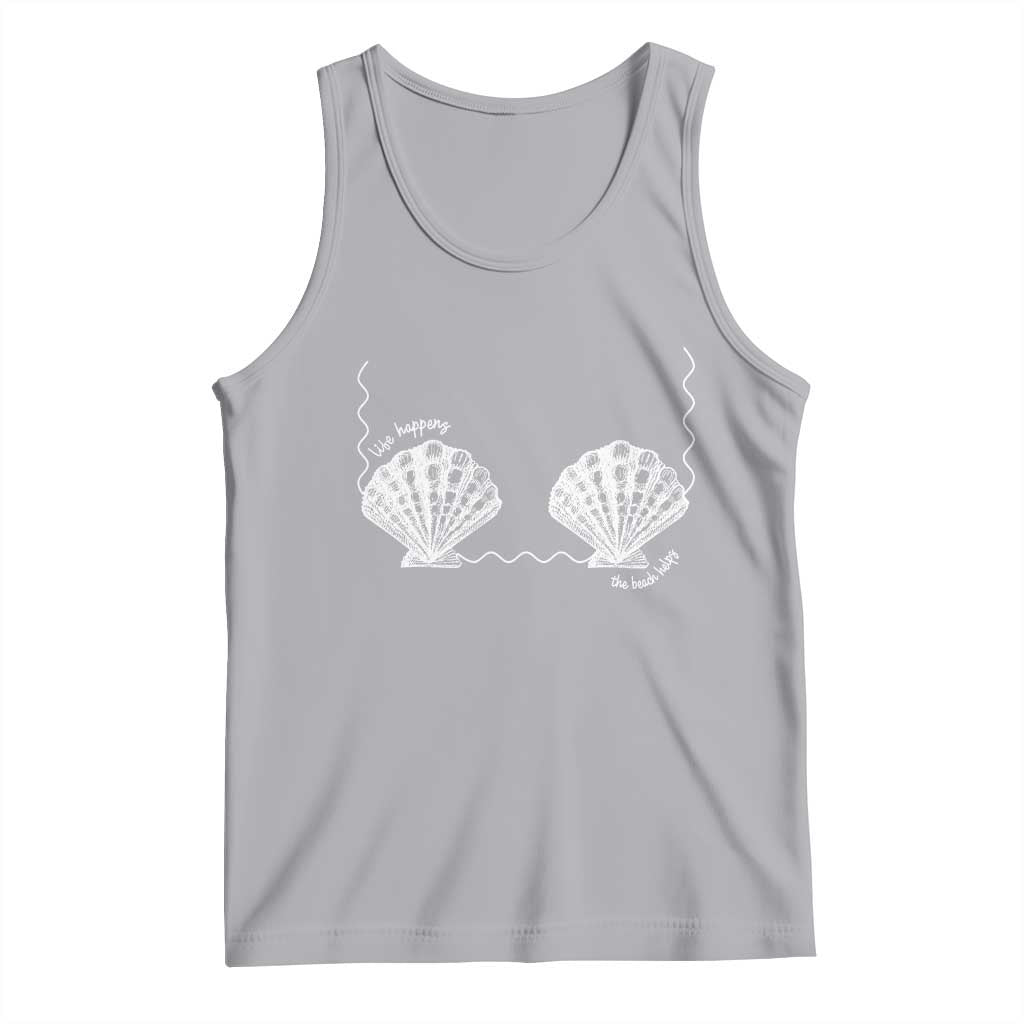 Seashell Bra Tank Top Mermaid Cute Summer Beach Vacation TS10 Athletic Heather Print Your Wear