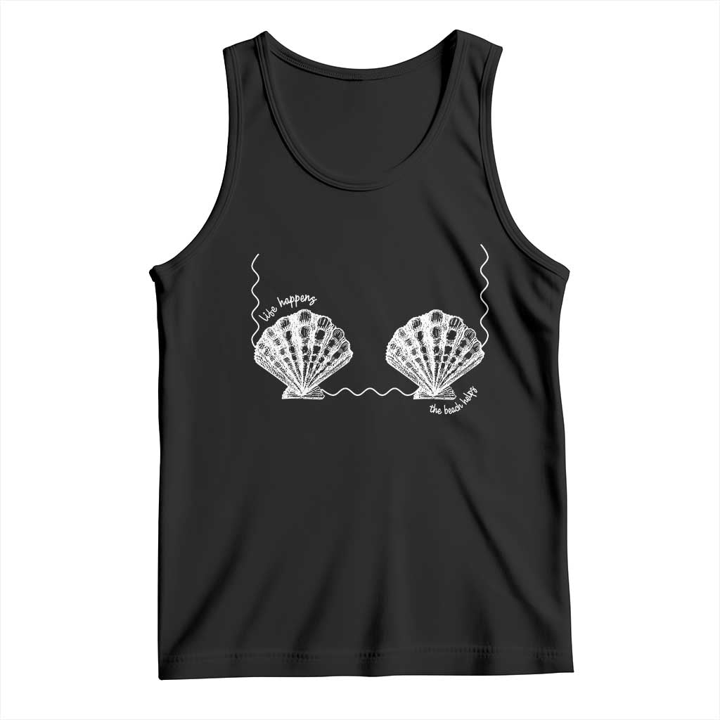 Seashell Bra Tank Top Mermaid Cute Summer Beach Vacation TS10 Black Print Your Wear