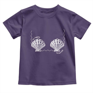 Seashell Bra Toddler T Shirt Mermaid Cute Summer Beach Vacation TS10 Purple Print Your Wear