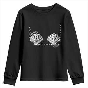 Seashell Bra Youth Sweatshirt Mermaid Cute Summer Beach Vacation TS10 Black Print Your Wear