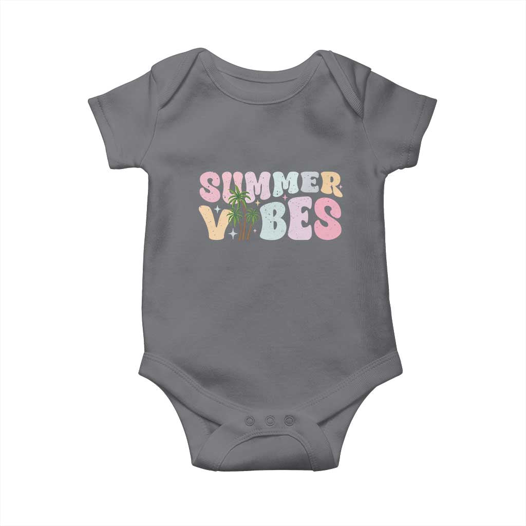 Summer Vibes Baby Onesie Beach Life My First Vacation TS10 Charcoal Print Your Wear