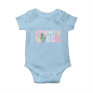 Summer Vibes Baby Onesie Beach Life My First Vacation TS10 Light Blue Print Your Wear
