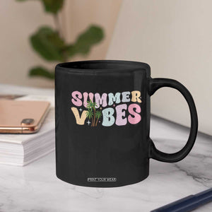 Summer Vibes Coffee Mug Beach Life Gift Distressed Beach Mom TS10 Print Your Wear
