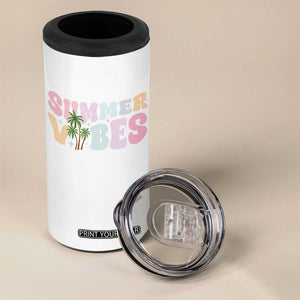 Summer Vibes 4 in 1 Can Cooler Tumbler Beach Life Gift Distressed Beach Mom TS10 Print Your Wear