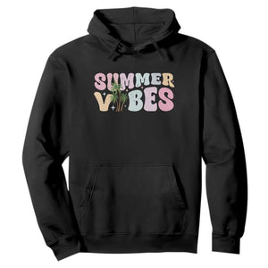 Summer Vibes Hoodie Beach Life Gift Distressed Beach Mom TS10 Black Print Your Wear