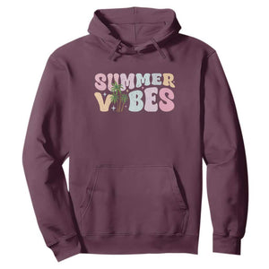 Summer Vibes Hoodie Beach Life Gift Distressed Beach Mom TS10 Maroon Print Your Wear