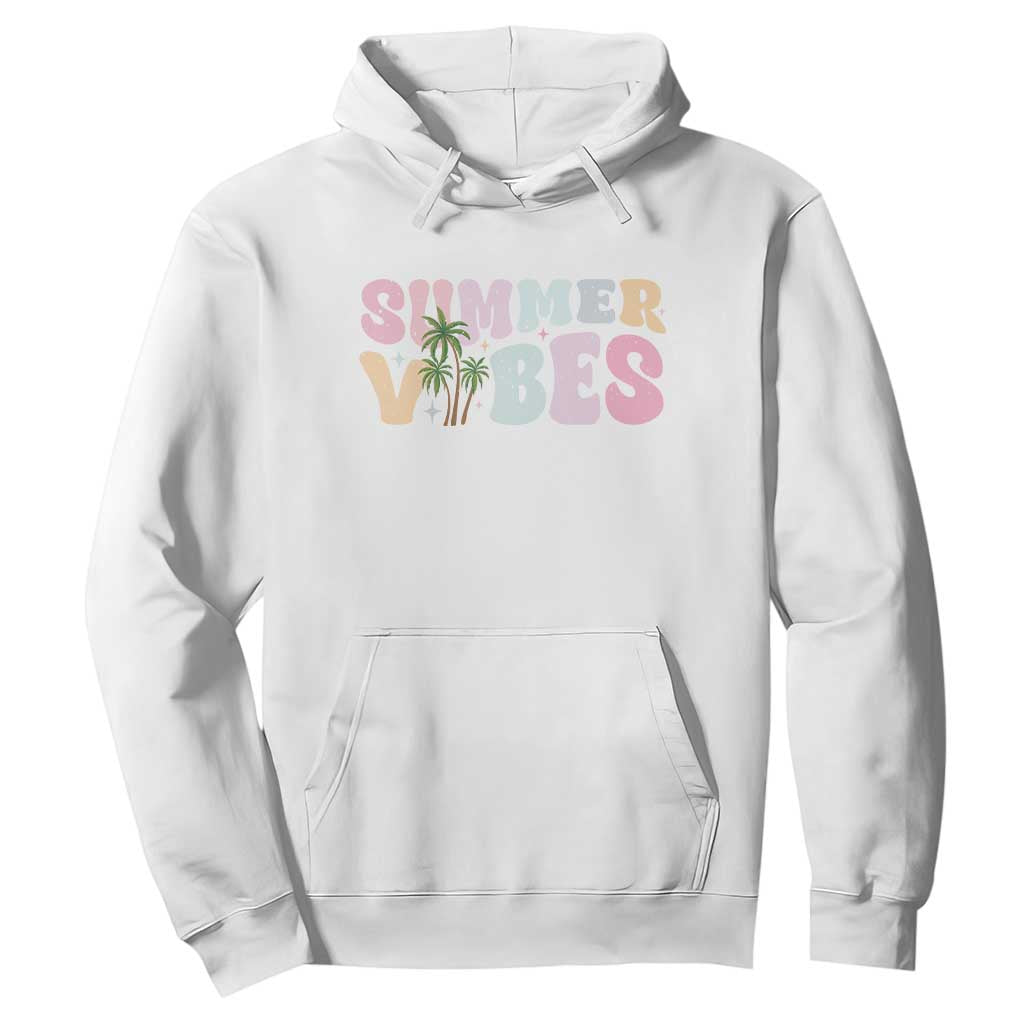 Summer Vibes Hoodie Beach Life Gift Distressed Beach Mom TS10 White Print Your Wear
