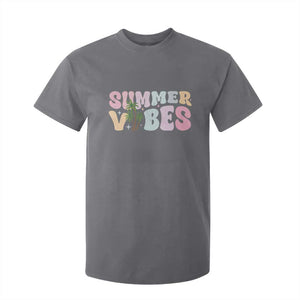 Summer Vibes T Shirt For Kid Beach Life Gift Distressed Beach Mom TS10 Charcoal Print Your Wear