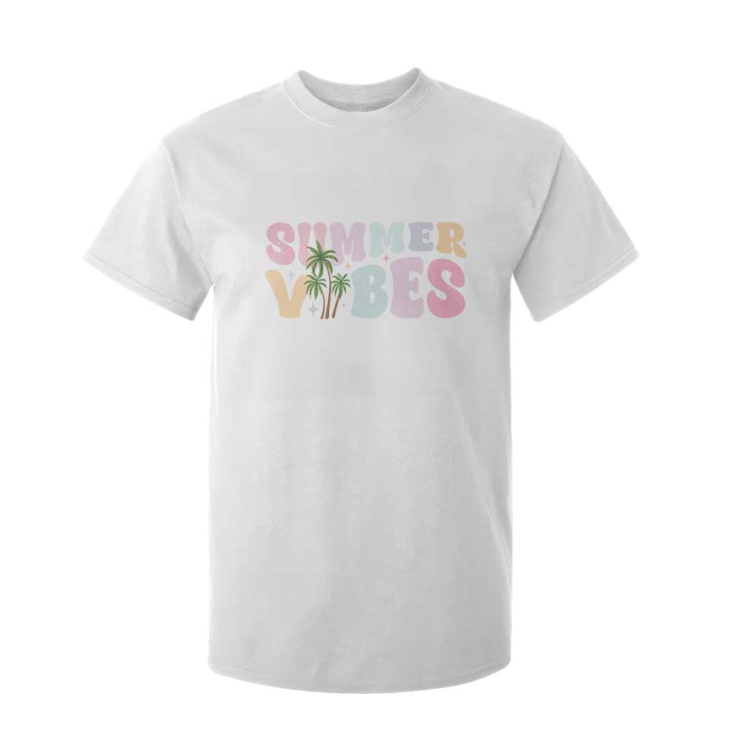 Summer Vibes T Shirt For Kid Beach Life Gift Distressed Beach Mom TS10 White Print Your Wear