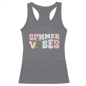 Summer Vibes Racerback Tank Top Beach Life Gift Distressed Beach Mom TS10 Charcoal Print Your Wear