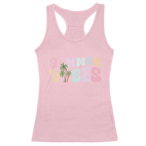 Summer Vibes Racerback Tank Top Beach Life Gift Distressed Beach Mom TS10 Light Pink Print Your Wear