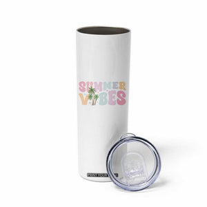 Summer Vibes Skinny Tumbler Beach Life Gift Distressed Beach Mom TS10 Print Your Wear