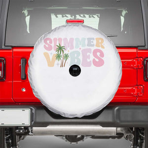Summer Vibes Spare Tire Cover Beach Life Gift Distressed Beach Mom TS10 White Print Your Wear