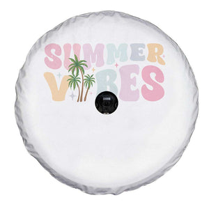 Summer Vibes Spare Tire Cover Beach Life Gift Distressed Beach Mom TS10 Print Your Wear