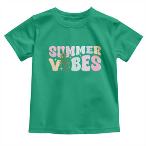 Summer Vibes Toddler T Shirt Beach Life Gift Distressed Beach Mom TS10 Irish Green Print Your Wear