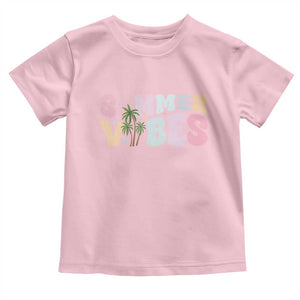 Summer Vibes Toddler T Shirt Beach Life Gift Distressed Beach Mom TS10 Light Pink Print Your Wear