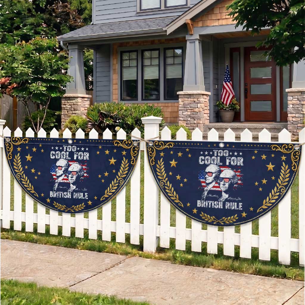 Too Cool For British Rule Patriotic Fan Flag USA American Flag 4th of July