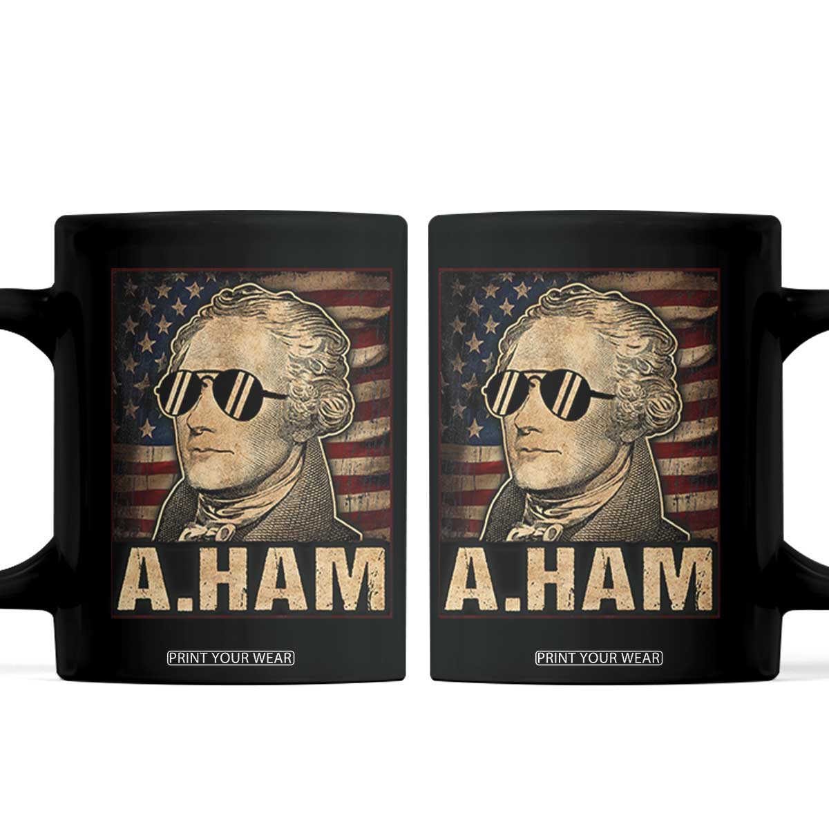 Alexander Hamilton Coffee Mug Vintage American Flag TS10 Black Print Your Wear