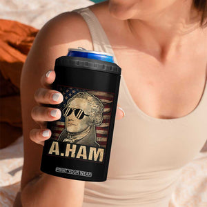Alexander Hamilton 4 in 1 Can Cooler Tumbler Vintage American Flag TS10 Print Your Wear