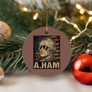 Alexander Hamilton Ceramic Ornament Vintage American Flag TS10 1pc Mocha Print Your Wear