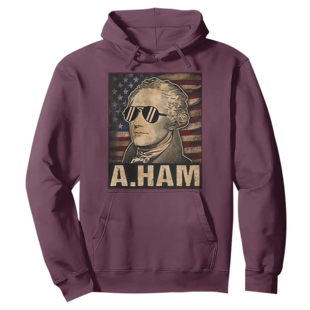 Alexander Hamilton Hoodie Vintage American Flag TS10 Maroon Print Your Wear