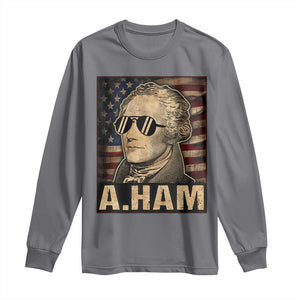 Alexander Hamilton Long Sleeve Shirt Vintage American Flag TS10 Charcoal Print Your Wear