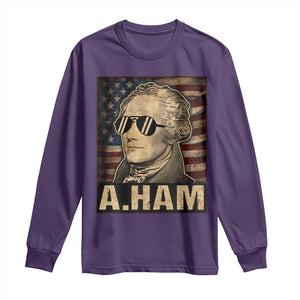 Alexander Hamilton Long Sleeve Shirt Vintage American Flag TS10 Purple Print Your Wear