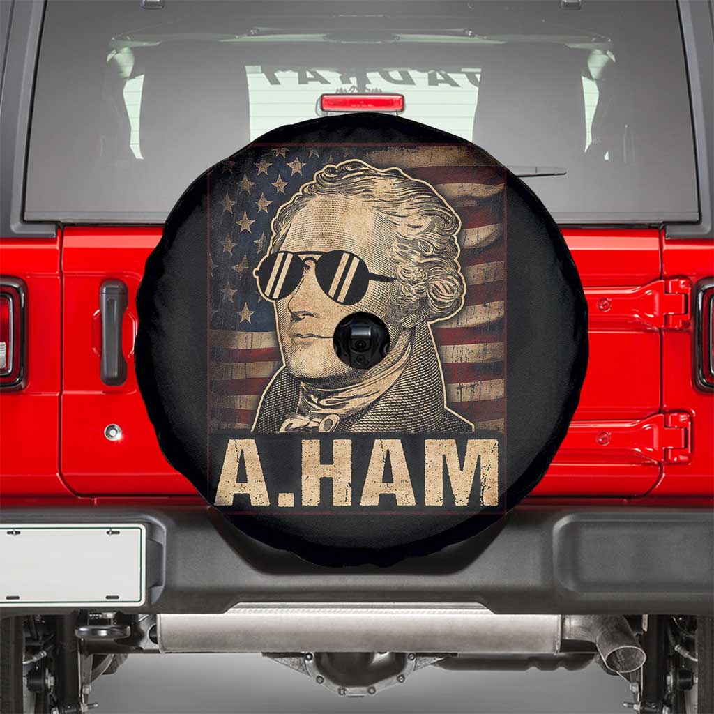 Alexander Hamilton Spare Tire Cover Vintage American Flag TS10 Black Print Your Wear