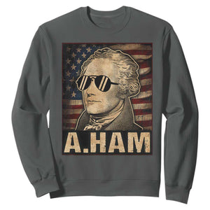 Alexander Hamilton Sweatshirt Vintage American Flag TS10 Dark Heather Print Your Wear