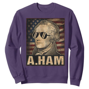 Alexander Hamilton Sweatshirt Vintage American Flag TS10 Purple Print Your Wear