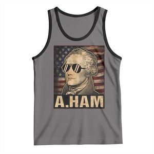 Alexander Hamilton Tank Top Vintage American Flag TS10 Deep Heather Black Print Your Wear