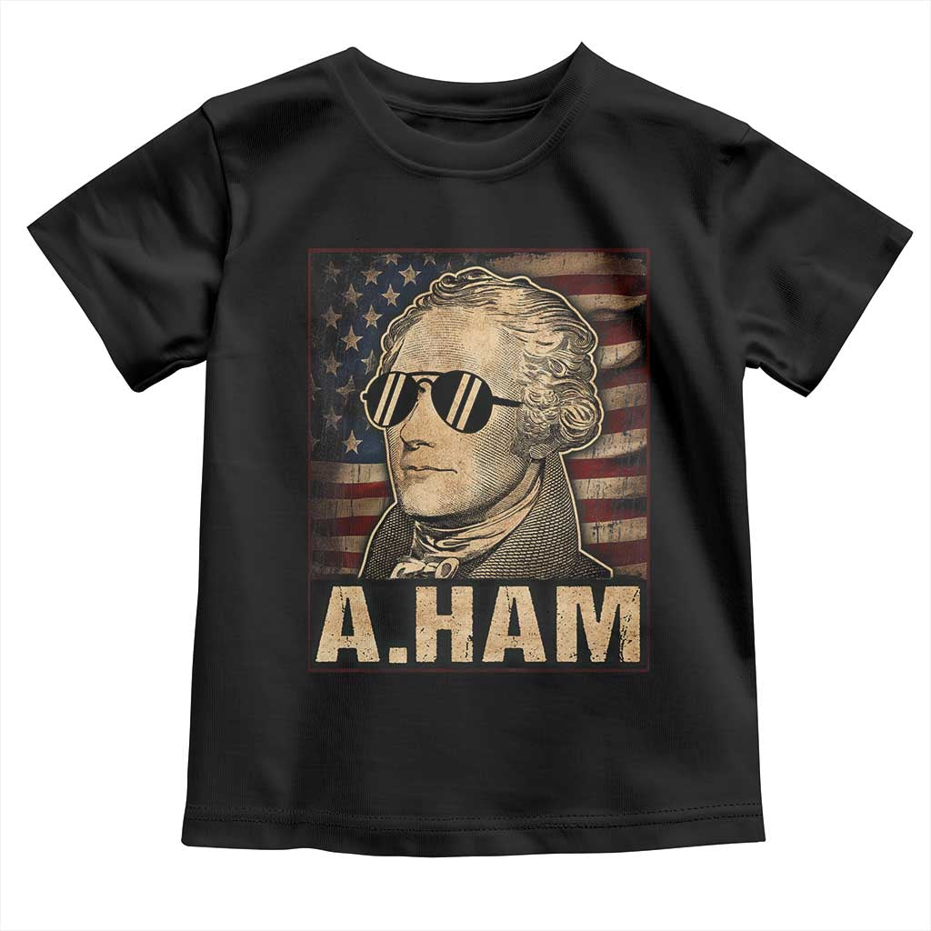 Alexander Hamilton Toddler T Shirt Vintage American Flag TS10 Black Print Your Wear