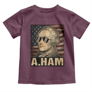 Alexander Hamilton Toddler T Shirt Vintage American Flag TS10 Maroon Print Your Wear