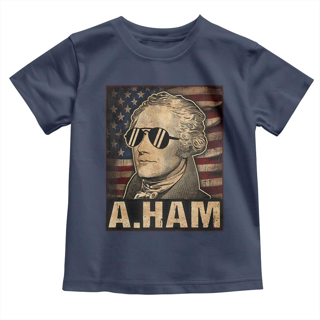 Alexander Hamilton Toddler T Shirt Vintage American Flag TS10 Navy Print Your Wear