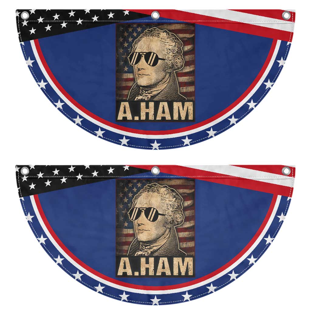 Alexander Hamilton Patriotic Fan Flag Vintage American Flag