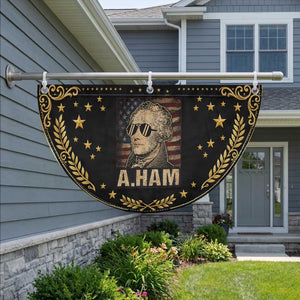 Alexander Hamilton Patriotic Fan Flag Vintage American Flag