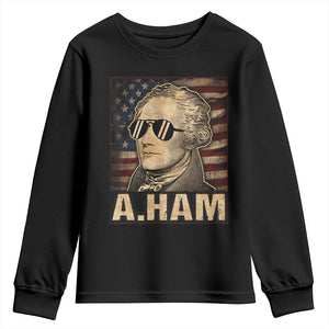 Alexander Hamilton Youth Sweatshirt Vintage American Flag TS10 Black Print Your Wear