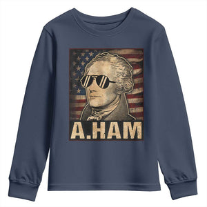Alexander Hamilton Youth Sweatshirt Vintage American Flag TS10 Navy Print Your Wear