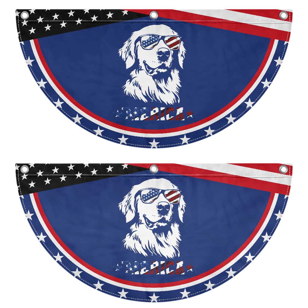 Merica Golden Retriever Patriotic Fan Flag 4th of July Dog Dog Mom