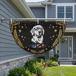 Merica Golden Retriever Patriotic Fan Flag 4th of July Dog Dog Mom