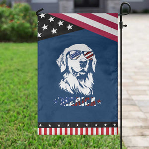 Merica Golden Retriever Garden Flag 4th of July Dog Patriotic Dog Mom TS10 Classic Blue Black Print Your Wear