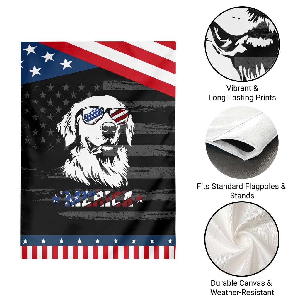 Merica Golden Retriever Garden Flag 4th of July Dog Patriotic Dog Mom TS10 Print Your Wear
