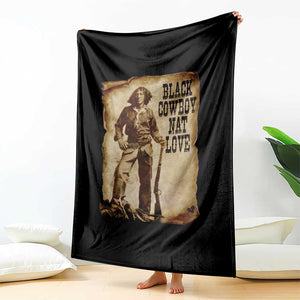 Black Cowboy Nat Love Throw Blanket African American Western Rodeo Melanin Black History Texas TS10 Print Your Wear