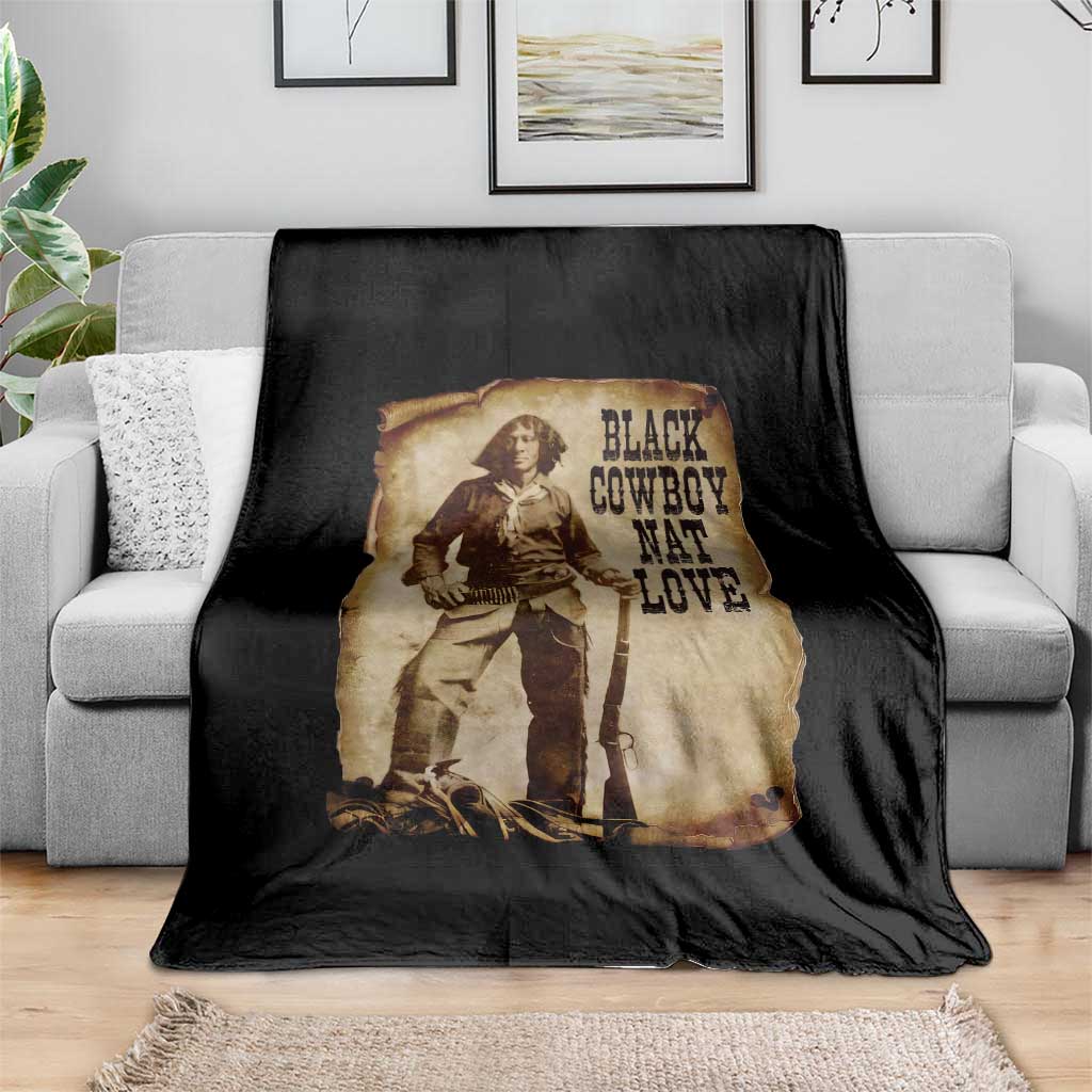 Black Cowboy Nat Love Throw Blanket African American Western Rodeo Melanin Black History Texas TS10 Print Your Wear