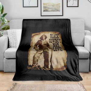 Black Cowboy Nat Love Throw Blanket African American Western Rodeo Melanin Black History Texas TS10 Print Your Wear